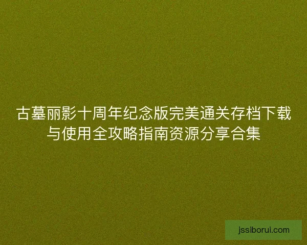 古墓丽影十周年纪念版完美通关存档下载与使用全攻略指南资源分享合集