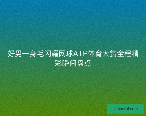 好男一身毛闪耀网球ATP体育大赏全程精彩瞬间盘点