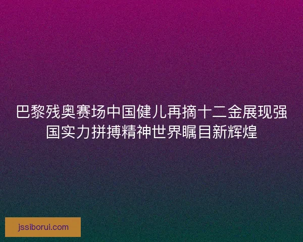 巴黎残奥赛场中国健儿再摘十二金展现强国实力拼搏精神世界瞩目新辉煌